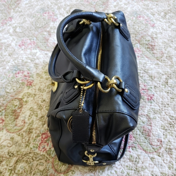 Coach Campbell Leather Turnlock Large Satchel - Picture 7 of 14